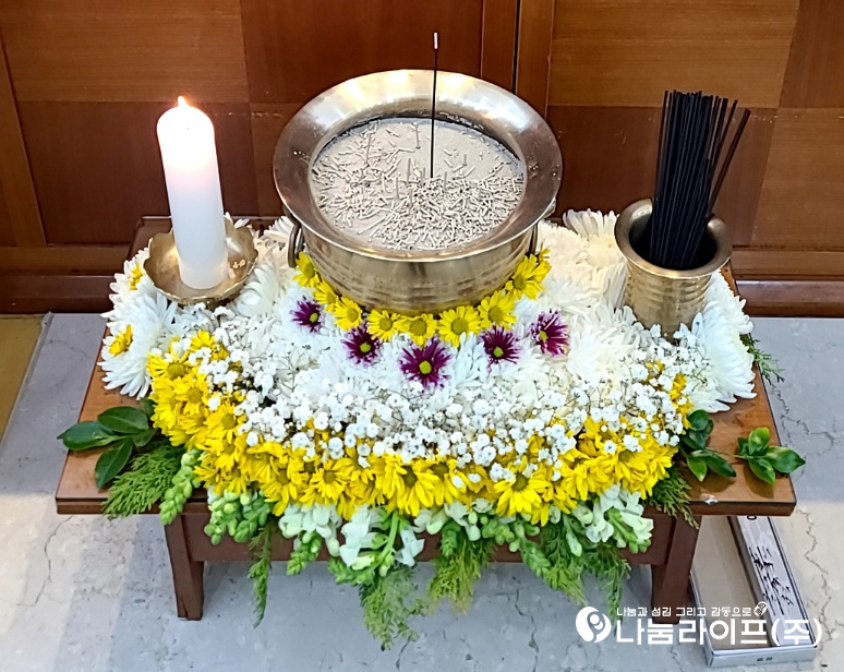 꽃제단 장식
