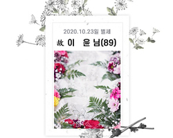 故 이윤님 - 삼가 고인의 명복을 빕니다.