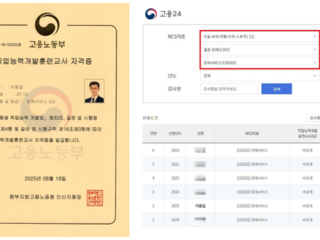 [공지사항] 나눔라이프(주) 대표, 나눔장례지도사교육원장 이웅길 직업훈련교사자격 취득